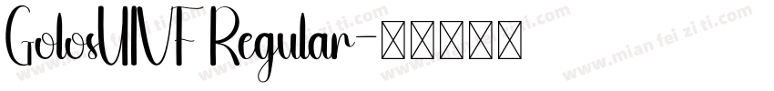GolosUIVF Regular字体转换